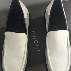 Gucci White & Black Loafers